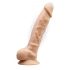 Silexd 8 - Vormbare, zuignappen, vibrerend dildo - 20cm (natuurlijk)