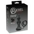 Rebel 2in1 - draadloze anale vibrator met penisring (zwart)