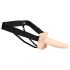 You2Toys Strap-on - oplaadbare, holle, strap-on vibrator (natuurlijk)