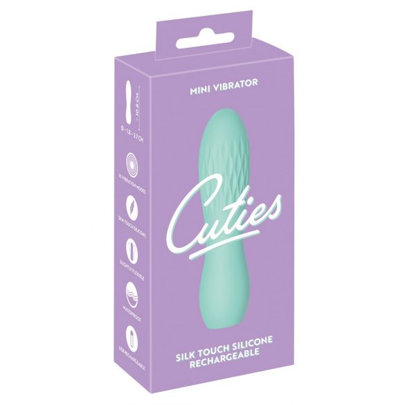 Cuties Mini 3 - oplaadbare, waterdichte, geometrische vibrator (groen)