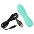 Cuties Mini 3 - oplaadbare, waterdichte, geometrische vibrator (groen)