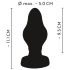 ANOS - superzachte, geribbelde anale dildo - 5 cm (zwart)