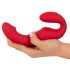 You2Toys Strapless - oplaadbare, draadloze strap-on vibrator (rood)