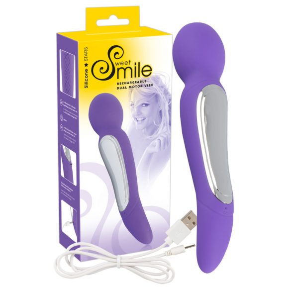 SMILE Staaf - Dubbele motor vibrator (paars)