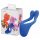 BeauMents Doppio - oplaadbare, 3-motorige partner vibrator (blauw)