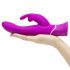 Happyrabbit Curve - waterdichte, oplaadbare vibrator met clitorisstimulator (paars)