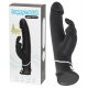 Happyrabbit Realistic - waterdichte, oplaadbare vibrator met clitorisstimulator (zwart)