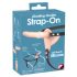 You2Toys - Strap-On - Oplaadbare Dubbele Vibrator (Natuurlijk)