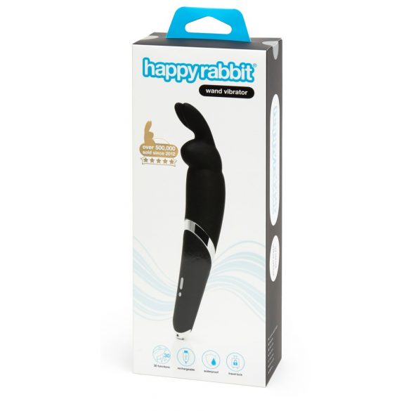 Happyrabbit Wand - oplaadbare massager vibrator (zwart)