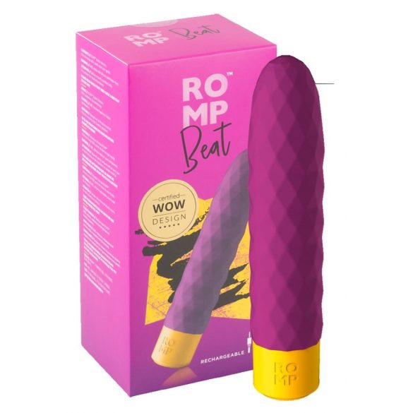 ROMP Beat - batterij-aangedreven, waterdichte vibrator (paars)