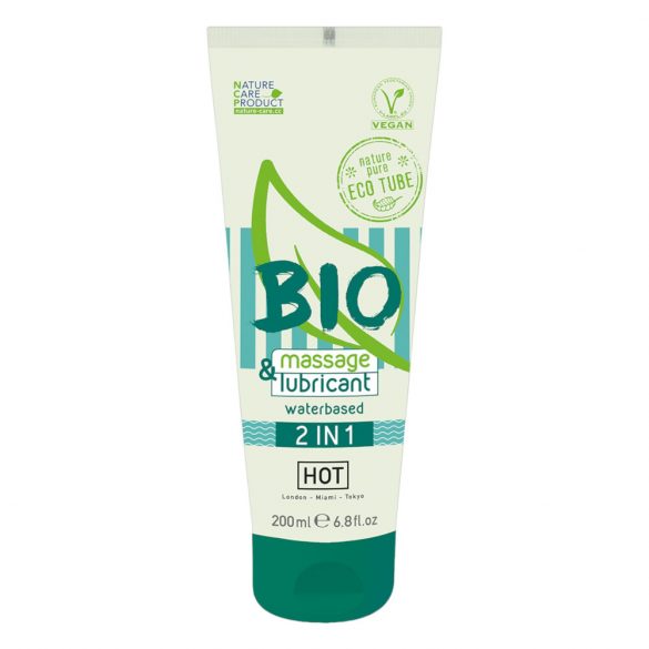 HOT Bio 2IN1 - waterbasis glijmiddel en massagegel (200ml)