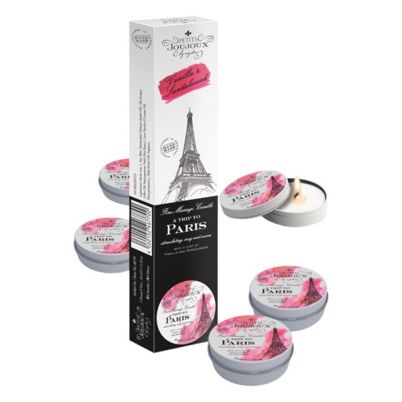 Petits Joujoux Paris - massagemkaars - vanille-sandelhout (5 x 43ml)