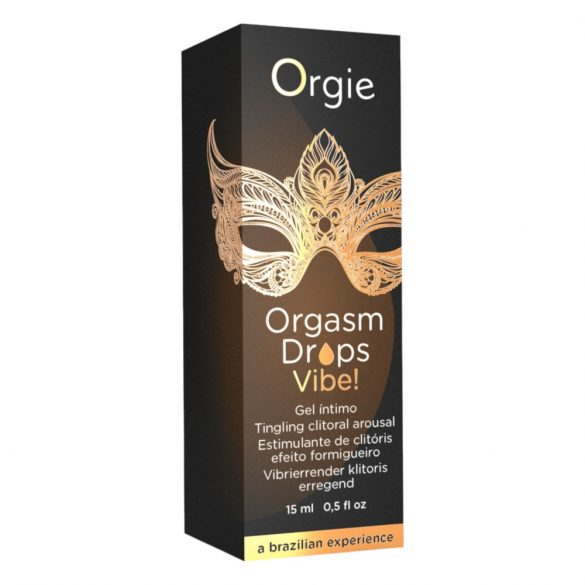 Orgie Orgasmedruppels Vibe - tintelende intieme gel voor vrouwen (15ml)