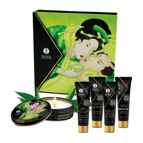 SHUNGA Geisha - glijmiddel, massageolie en kaars set (5)