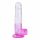 Sunfo - zuignap, realistische dildo met ballen - 22cm (transparant-paars)