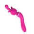 Lonely - 2in1 uitwisselbare kop massager en G-spot vibrator (roze)