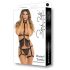 Rene Rofe Rassel Tassle - decoratieve bodyharnas en string (zwart) - S-L