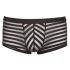 Transparante gestreepte boxershort (zwart) - M