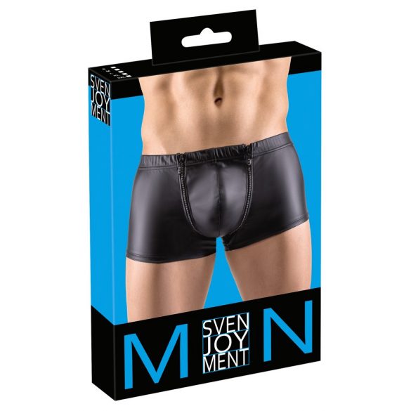 Svenjoyment - glinsterende rits matte boxers (zwart)