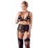 Cottelli Plus Size - Kant lingerie set (zwart)