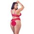 Cottelli Plus Size - zacht kant bh-set (rood)