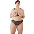 Cottelli Plus Size - parel bh set (zwart)