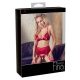 Abierta Fina - glinsterende ketting lingerieset (rood) - M