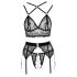 Zegerechte Sim - kanten lingerie set (zwart)