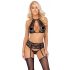 Kissable - halter bh set van kant (zwart) - L/XL