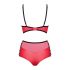 Obsessive Leatheria - leren look beha set (rood) - S/M