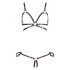 Cottelli Bondage - glanzend harnas bikini (zwart) - M