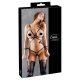 Cottelli Bondage - glanzend harnas bikini (zwart) - XL