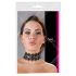 Cottelli - Zwarte kanten halsband met parels en strass