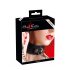 Bad Kitty - silicone halsband met riem (zwart)