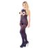 NO:XQSE - open halter nek catsuit - zwart (S-L)