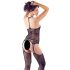 NO:XQSE - set lingerie met bandjes en string - zwart (S-L)