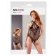 NO:XQSE - Kant-en-bloem halter neckline net body - zwart (S-L)