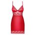 Obsessive Lovica – kanten nachtjurk met string (rood) - 2XL