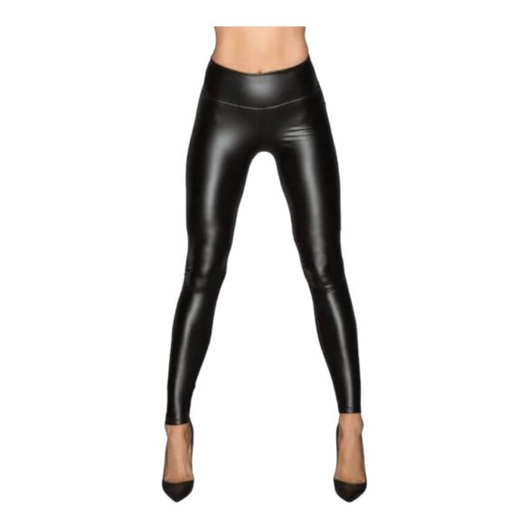 Noir - lange, glanzende legging (zwart)