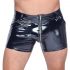 Black Level - mannen lak shorts met zijzakken (zwart)