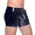 Black Level - mannen lak shorts met zijzakken (zwart)