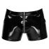 Black Level - mannen lak shorts met zijzakken (zwart)