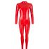 LATEX - dames overall met lange mouwen (rood)