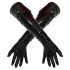 Latex - lange unisex handschoen (zwart) - L