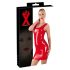 LATEX - mouwloze latex minijurk (rood)