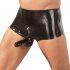 LATEX - boxer met penishuls (zwart)