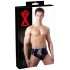 LATEX - mannen slip met interne conische anale dildo (zwart) - M