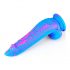 Inkipus - siliconen dildo met ballen - 18cm (blauw-roze)