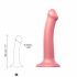 Strap-on-me Metallic Shine M - huidvriendelijke dildo (metaalroze)