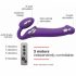 Strap-on-me M - draadloze strap-on vibrator (paars)